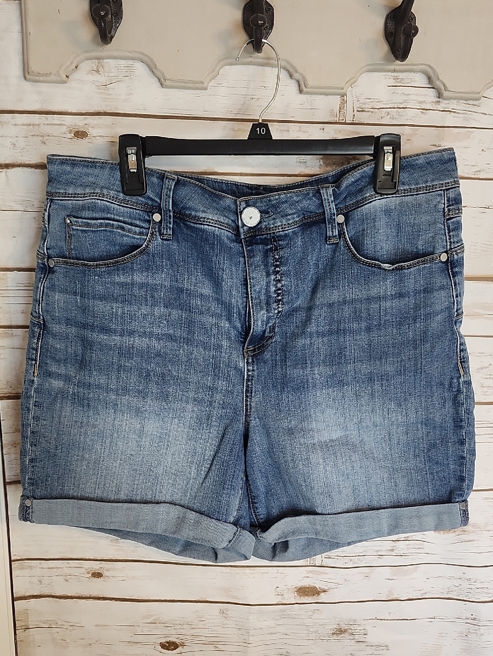 Seven 7 Light Blue Denim Shorts Size 16W
